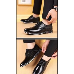 Retro Men's Casual Shoes Business Leather Loafers  Lace Up  Mens 11M Pre-owned